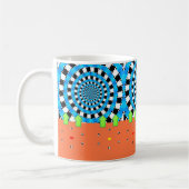 Abstrakt Orange Blue Tasse (Links)