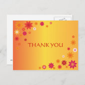 Abstrakt Orange Blume Vielen Dank Postcard Postkarte (Vorne/Hinten)