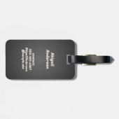 Abstrakt Orange Daisy Blume auf Dunkelheit Gepäckanhänger (Rückseite horizontal)