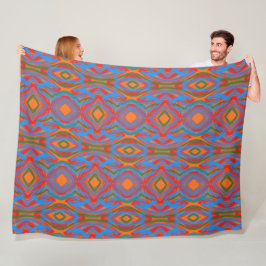 Abstrakt Orange Fleecedecke