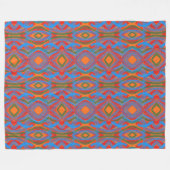 Abstrakt Orange Fleecedecke (Vorderseite (Horizontal))