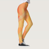 Abstrakt Orange Floral Leggings (Rechts)