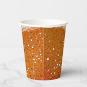 Abstrakt Orange Frosty Pappbecher (Rechts)