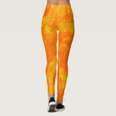 Abstrakt-orange-gelbe Diffusion Leggings (Rückseite)