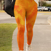 Abstrakt-orange-gelbe Diffusion Leggings