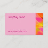 Abstrakt orange-gelbe Fuchsia QR Business Card Visitenkarte (Vorderseite)