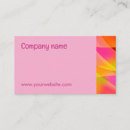 Abstrakt orange-gelbe Fuchsia QR Business Card Visitenkarte