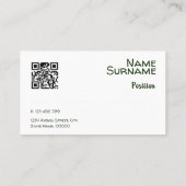 Abstrakt-orange-gelbe QR-Visitenkarte Visitenkarte (Rückseite)