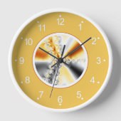 Abstrakt Orange Gradient Fraktal Art Uhr (Vorderseite)