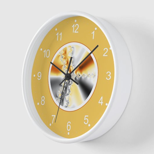 Abstrakt Orange Gradient Fraktal Art Uhr (Winkel)