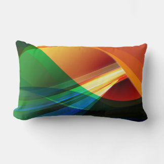 Abstrakt Orange Green Lendenkissen