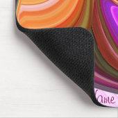 Abstrakt Orange Leaf Art Mousepad *personalize* (Ecke)