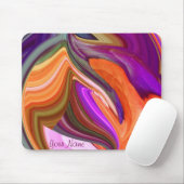 Abstrakt Orange Leaf Art Mousepad *personalize* (Mit Mouse)