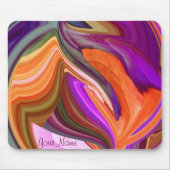 Abstrakt Orange Leaf Art Mousepad *personalize* (Vorne)