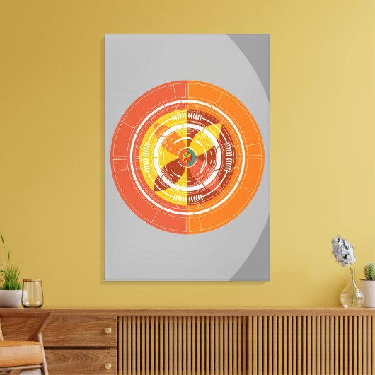 ABSTRAKT ORANGE LEINWANDDRUCK (Insitu (Wohnzimmer))