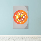 ABSTRAKT ORANGE LEINWANDDRUCK (Insitu (Holzboden))