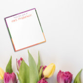 Abstrakt orange lila grüne Grenze Notizblock