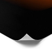 Abstrakt Orange Luxury mit Black AP004 Poster (Ecke)