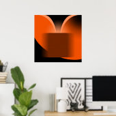 Abstrakt Orange Luxury mit Black AP004 Poster (Heimbüro)