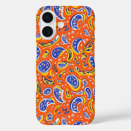 Abstrakt Orange Paisley Pattern Case-Mate iPhone Hülle (Rückseite)
