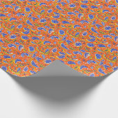 Abstrakt Orange Paisley Pattern Geschenkpapier (Ecke)
