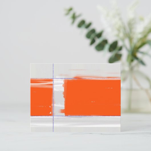 Abstrakt Orange Postkarte (Stehend Vorderseite)