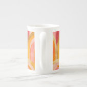 Abstrakt Orange Red Yellow Pink Porzellantasse (Rückseite)