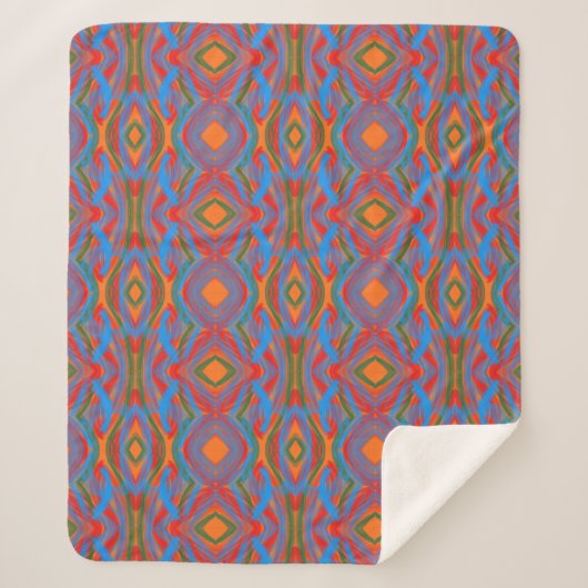Abstrakt Orange Sherpadecke (Vorderseite)