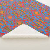 Abstrakt Orange Sherpadecke (3/4)