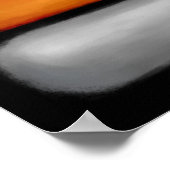 Abstrakt Orange Silver Black Poster (Ecke)