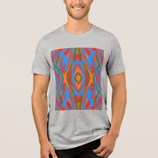 abstrakt orange Tri-Blend shirt