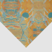 abstrakt orange und aquamarin seidenpapier (Ausschnitt)