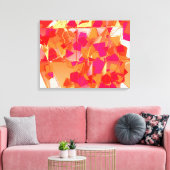 Abstrakt orange und scharf rosa leinwanddruck (Insitu (Wohnzimmer))