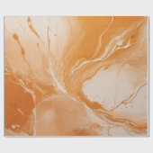 Abstrakt orangefarbene Marmorstruktur Geschenkpapier (Flach)