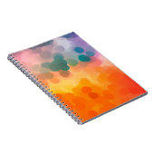 Abstrakt orangefarbener Hintergrund. Illustration Notizblock (Rechte Seite)