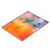 Abstrakt orangefarbener Hintergrund. Illustration Notizblock (Linke Seite)