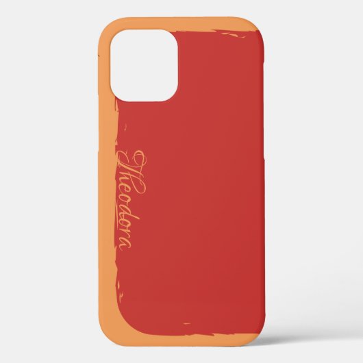Abstrakt orangefarbener und weißer Text Case-Mate iPhone Hülle (Rückseite)
