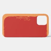 Abstrakt orangefarbener und weißer Text Case-Mate iPhone Hülle (Rückseite (Horizontal))