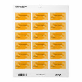 Abstrakt-orangefarbenes Buchzeichen Adressaufkleber (Vorne)