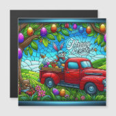 Abstrakt Ostersonnenglücklich Magnetkarte (Vorne/Hinten)