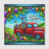 Abstrakt Ostersonnenglücklich Magnetkarte (Vorderseite)