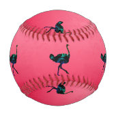 Abstrakt Ostrich Baseball (Rückseite)