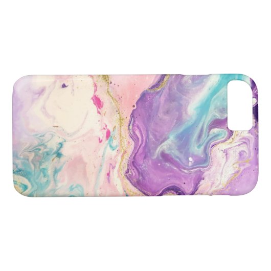 Abstrakt Paint Marbling Case-Mate iPhone Hülle (Rückseite (Horizontal))