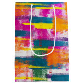 Abstrakt Paint Pattern Geburtstag Mittlere Geschenktüte (Rückseite)