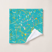 Abstrakt Paint Splash Badhandtuch Set (Waschlappen)