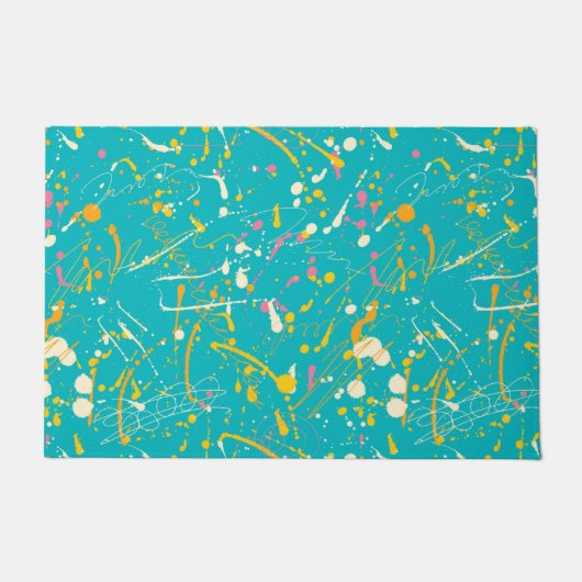 Abstrakt Paint Splash Fußmatte (Vorderseite)