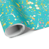 Abstrakt Paint Splash Geschenkpapier (Rolleneckpunkt)
