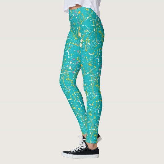 Abstrakt Paint Splash Leggings (Links)