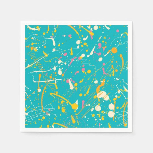 Abstrakt Paint Splash Serviette (Vorderseite)