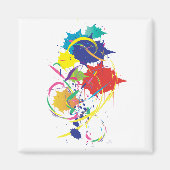 Abstrakt Paint Spritzer Art Modern Cool.ai Magnet (Vorne)